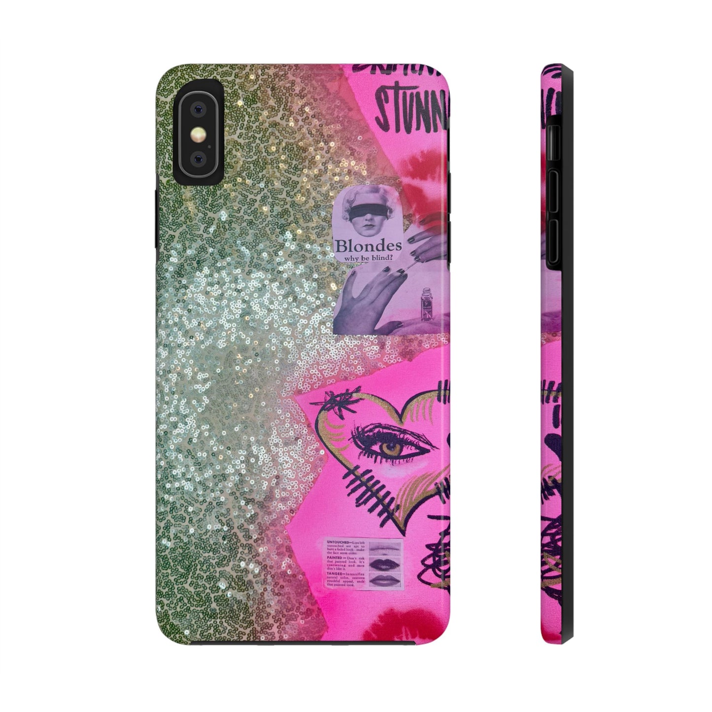 "glitter gloss" airbrush iPhone case