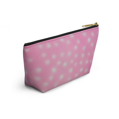 "strawberry swirl polka dot" airbrush makeup pouch