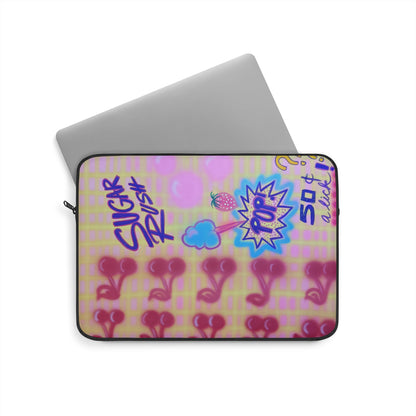 "sugar rush" airbrush laptop sleeve