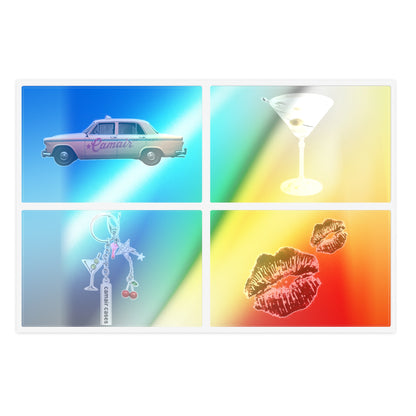martini x taxi sticker sheet