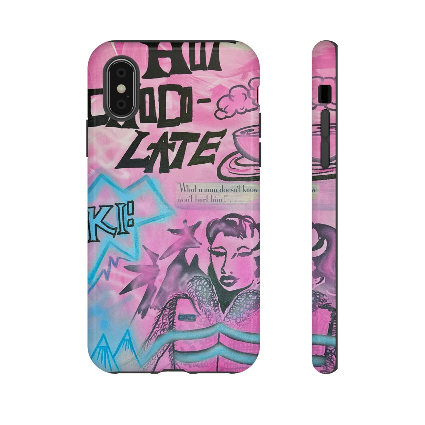 "avant le ski" airbrush iPhone case