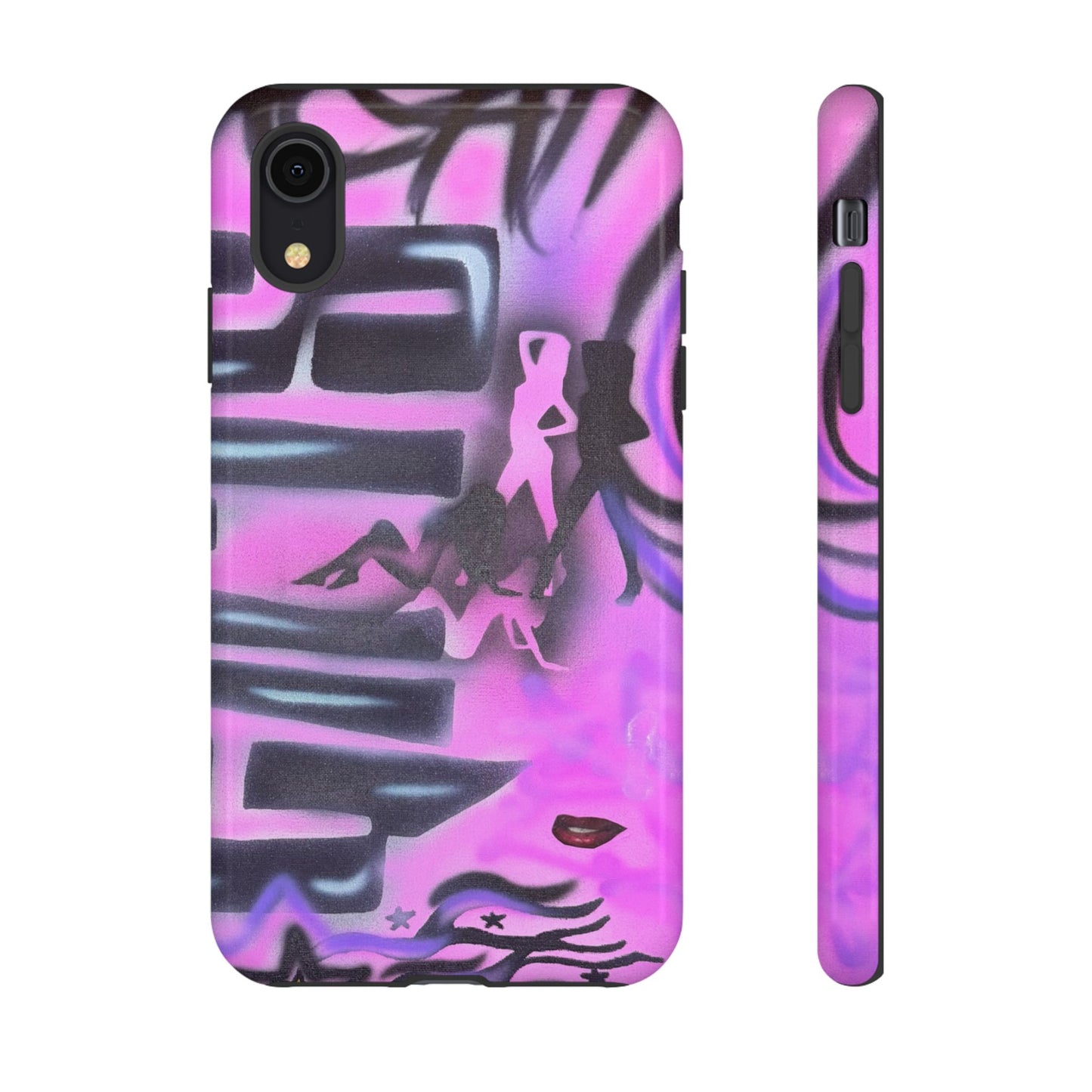 "neon nights" airbrush iPhone case