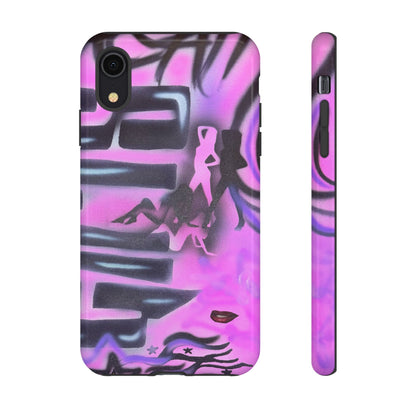 "neon nights" airbrush iPhone case