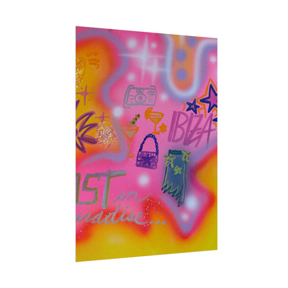 "ibiza" airbrush rolled print