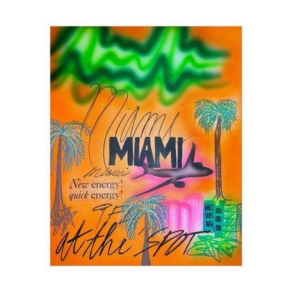"miami, fl" airbrush rolled print