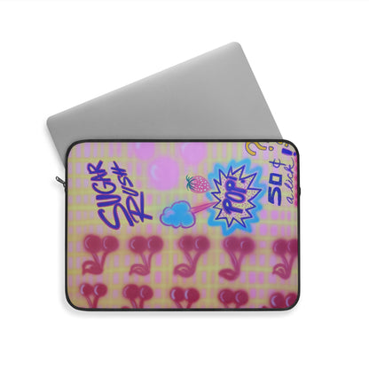 "sugar rush" airbrush laptop sleeve