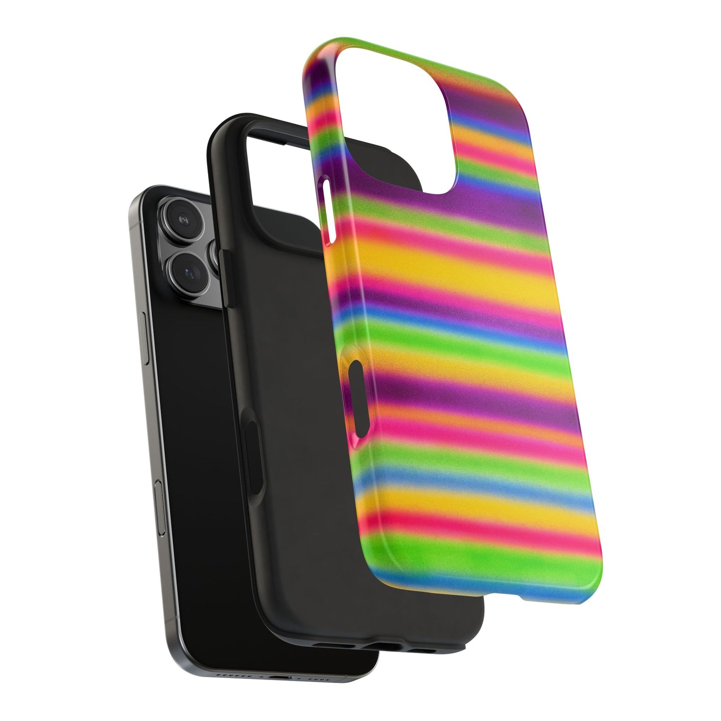 "colorful stripes" airbrush iPhone case