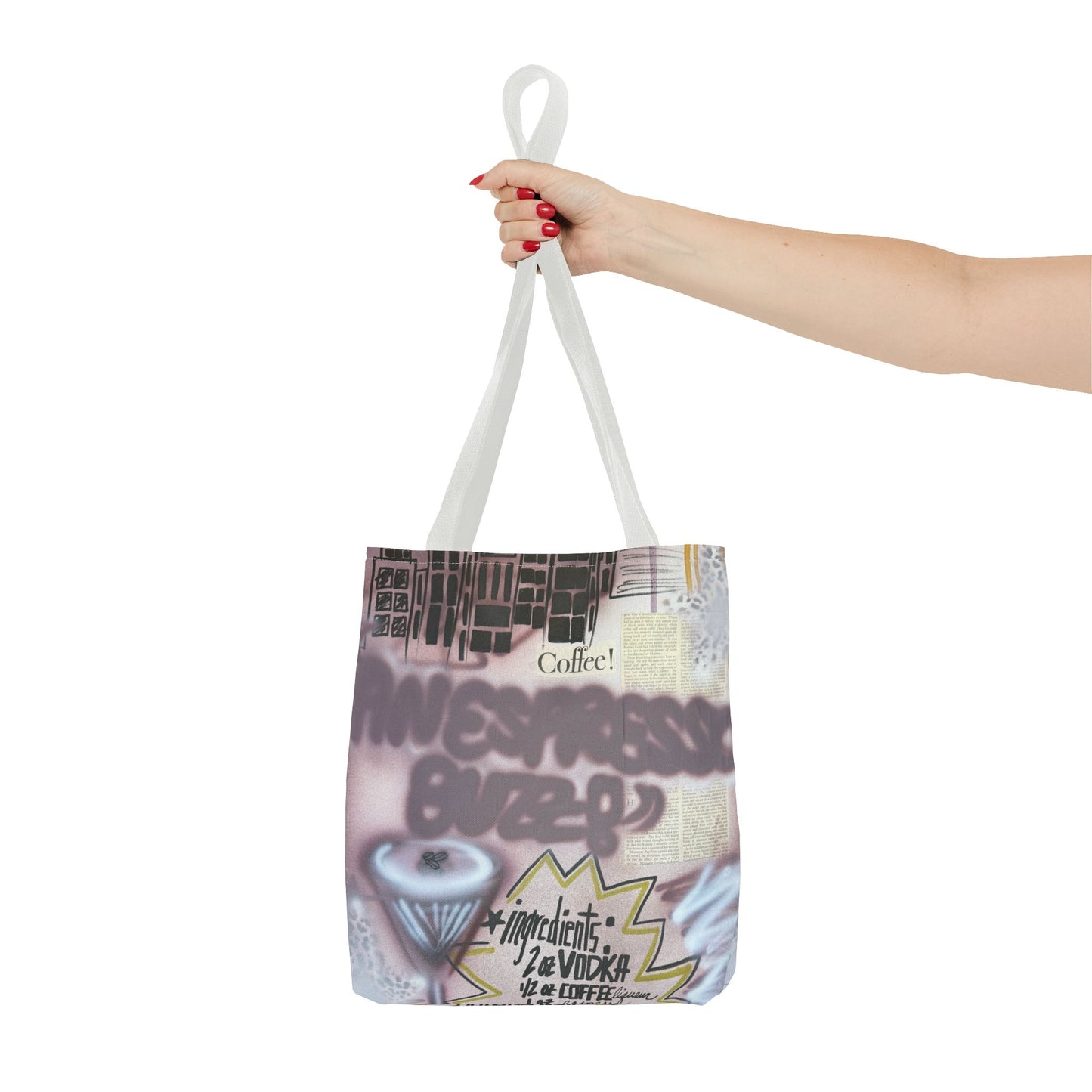 "espresso martini" airbrush tote bag