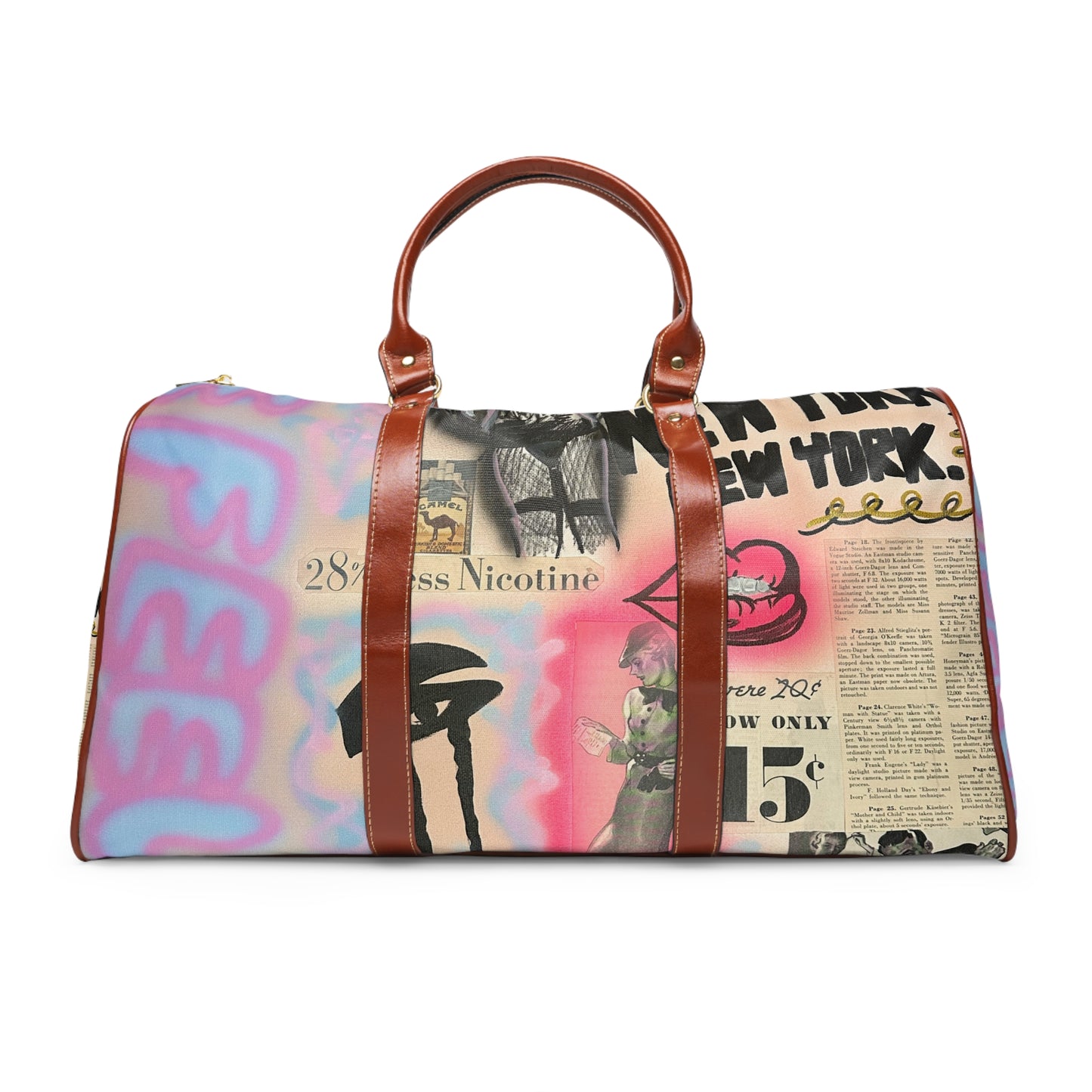 "new york, new york" airbrush waterproof travel bag