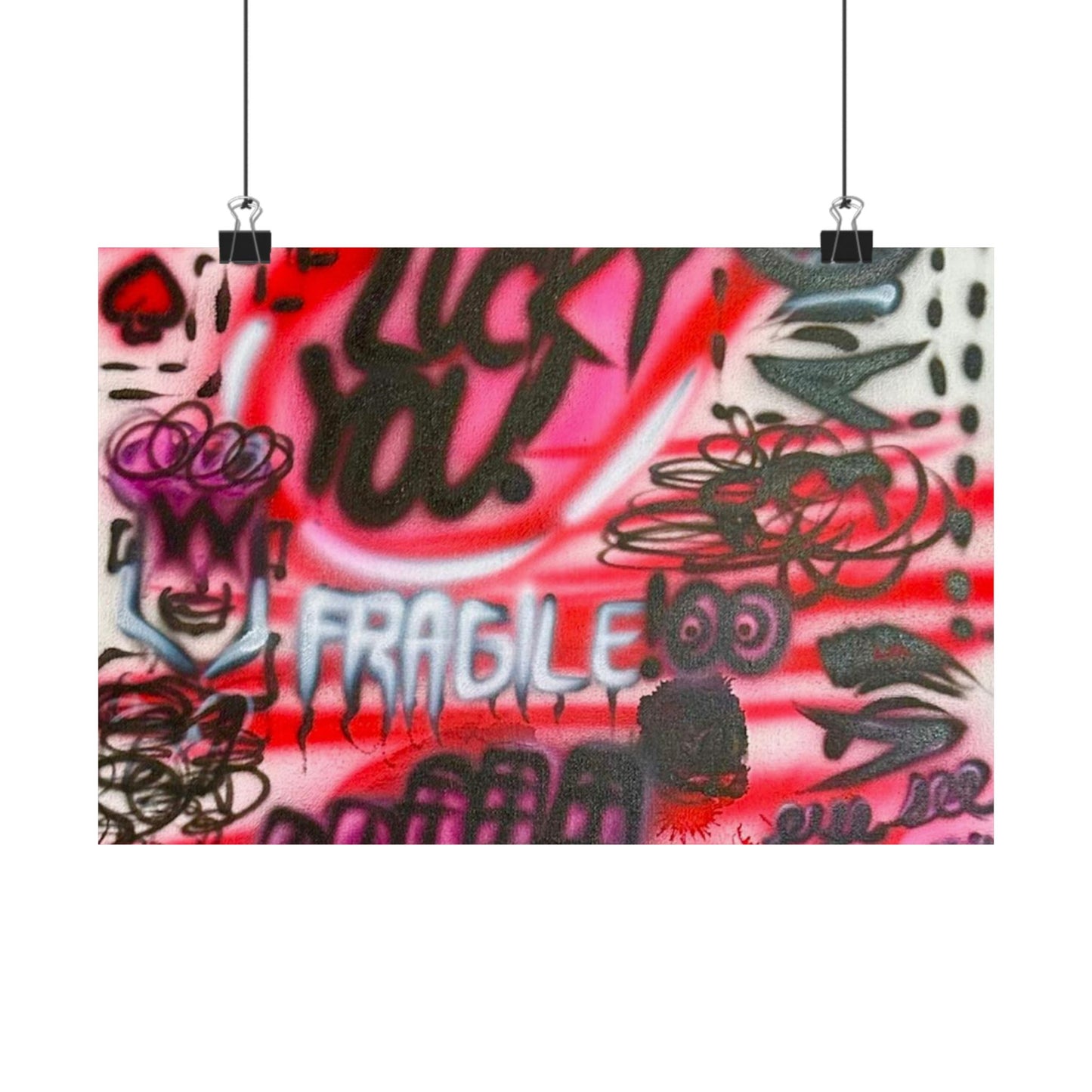 "lucky you!" airbrush horizontal print