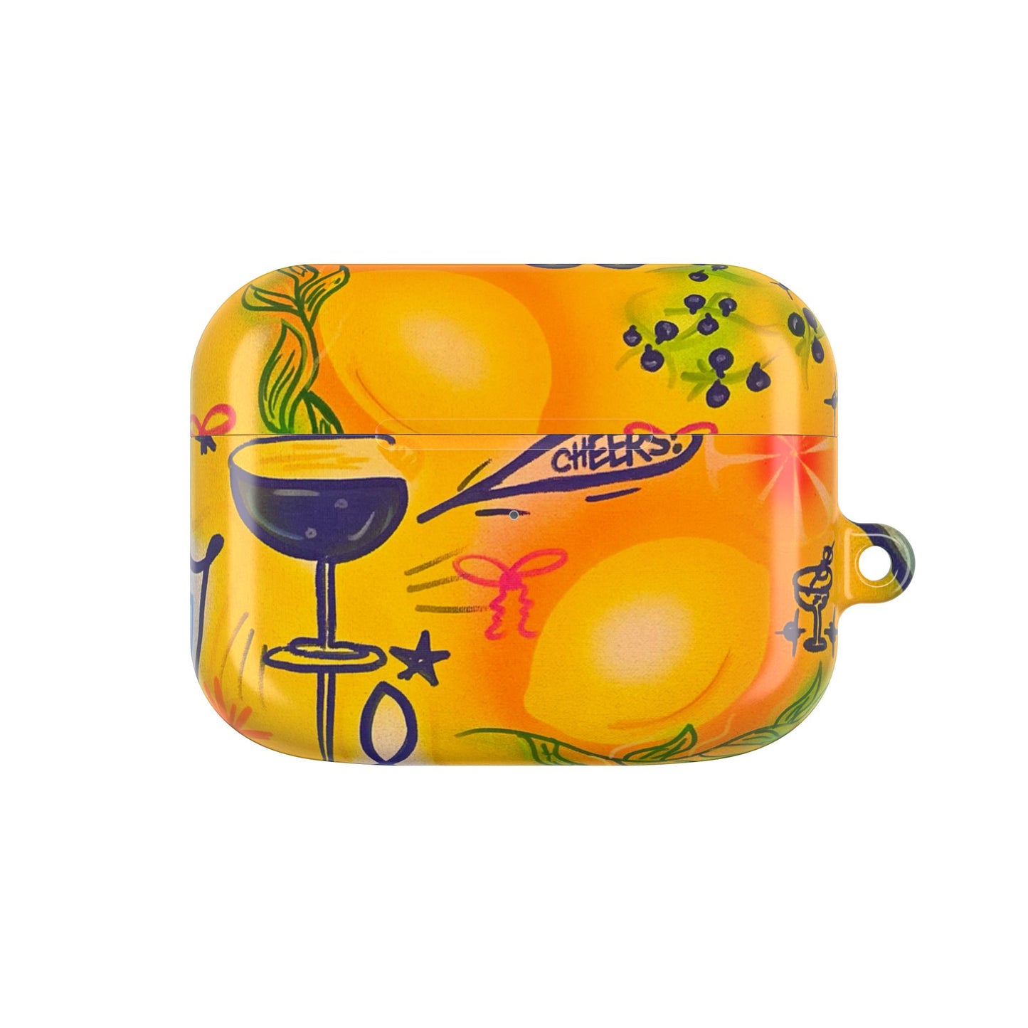 "citrus coastline" airbrush airpod cases