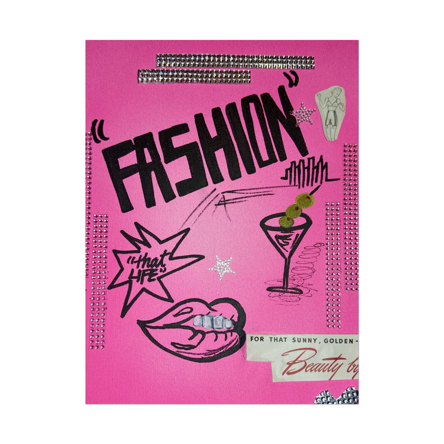 "high fashion" airbrush rolled print