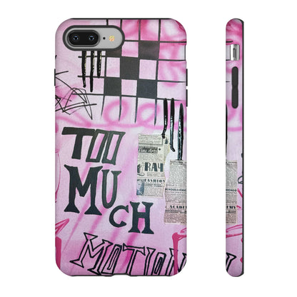 “too much motion" airbrush iPhone case