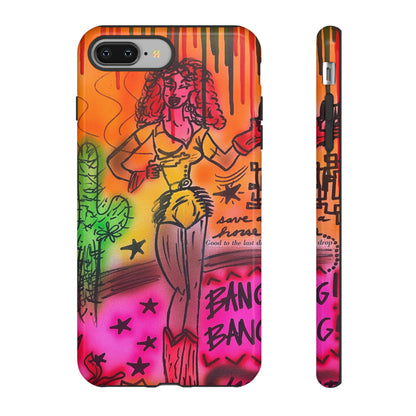 "wild, wild west" airbrush iPhone case