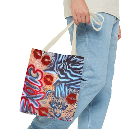 "in the wild" airbrush tote bag