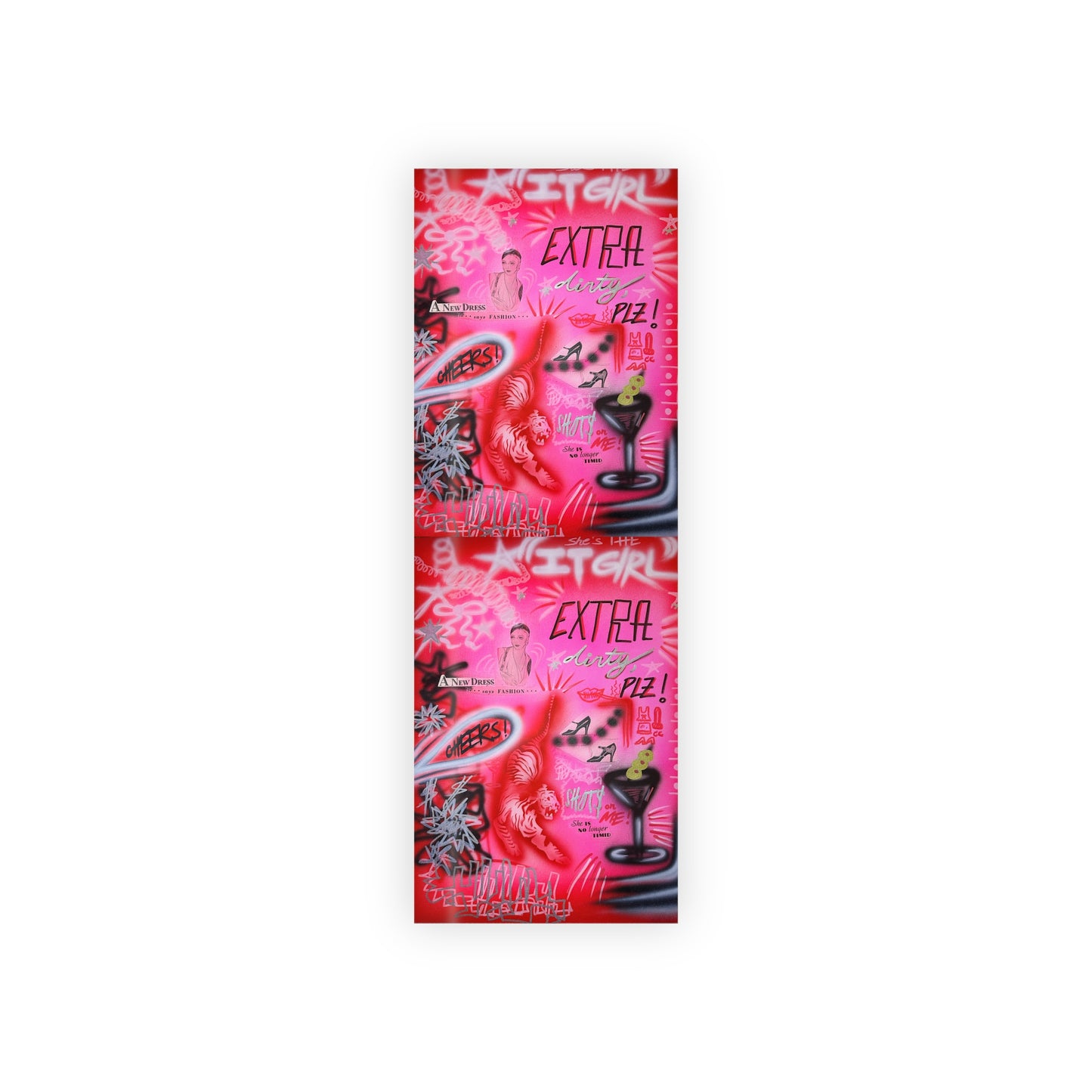 "extra dirty, plz" airbrush wrapping paper