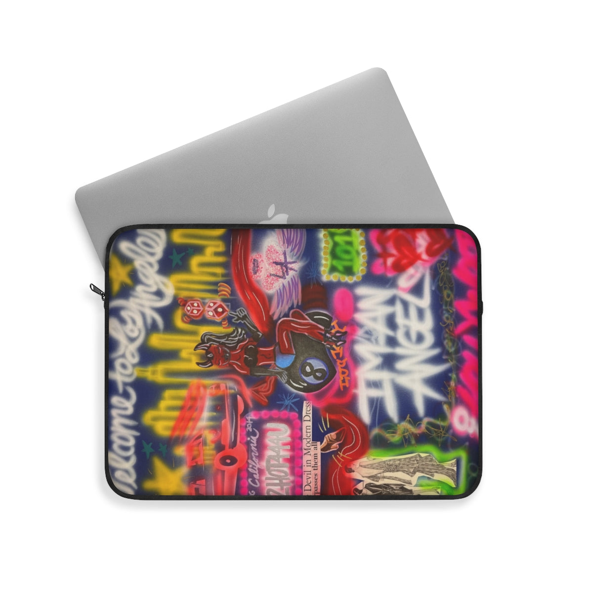 "im an angel" airbrush laptop sleeve