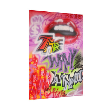 "wynwood gold" airbrush rolled print