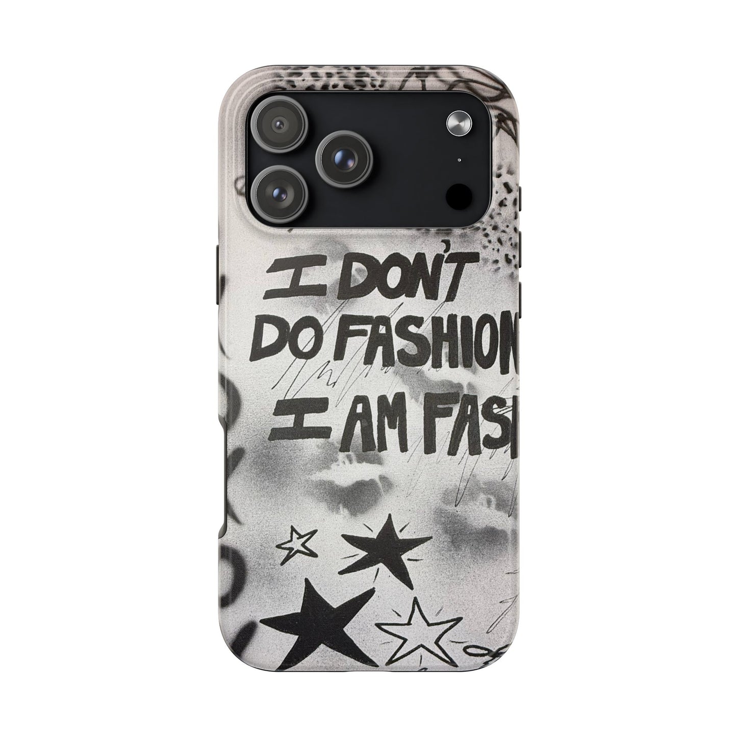 "i am fashion" airbrush iPhone case