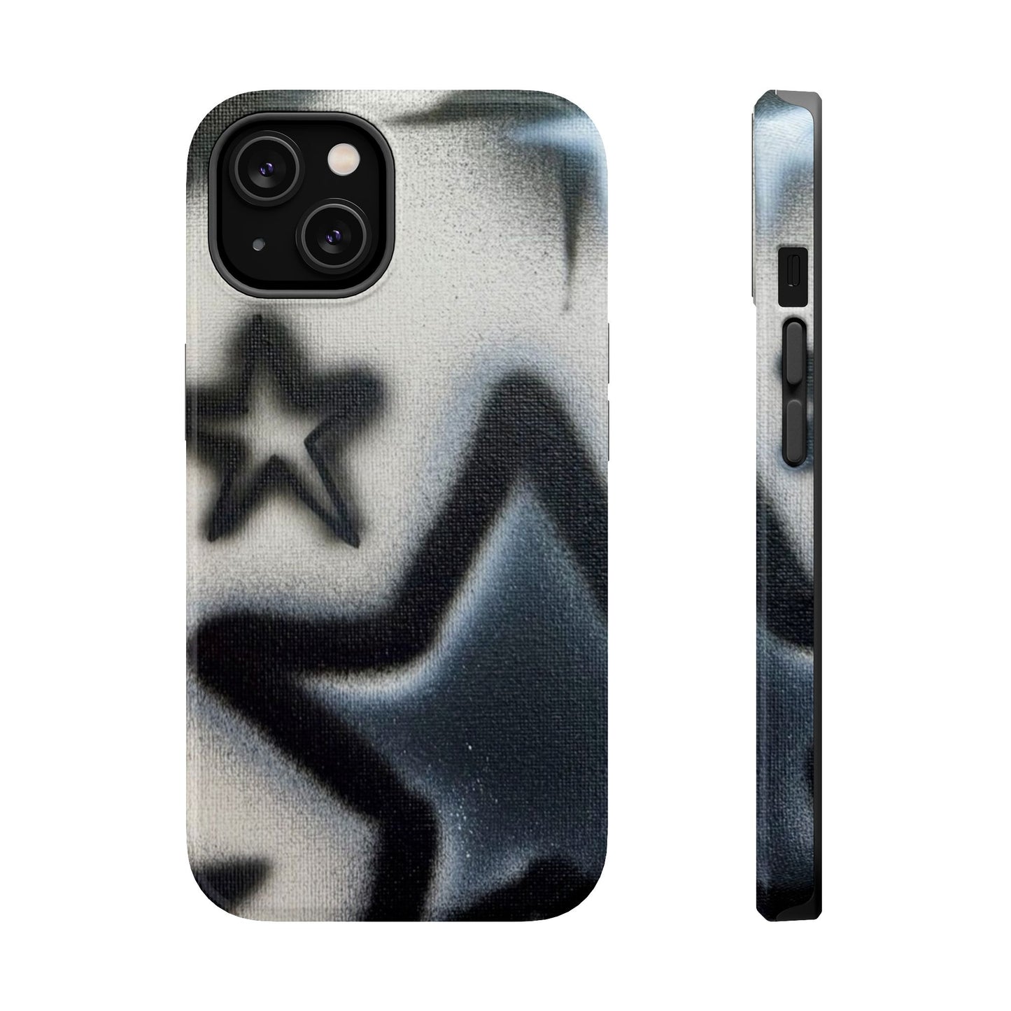 MagSafe "black & white stars" airbrush iPhone case