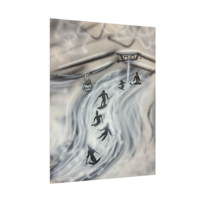 "arctic avalanche" airbrush rolled print