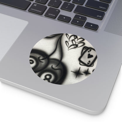 "hidden ace" airbrush vinyl sticker