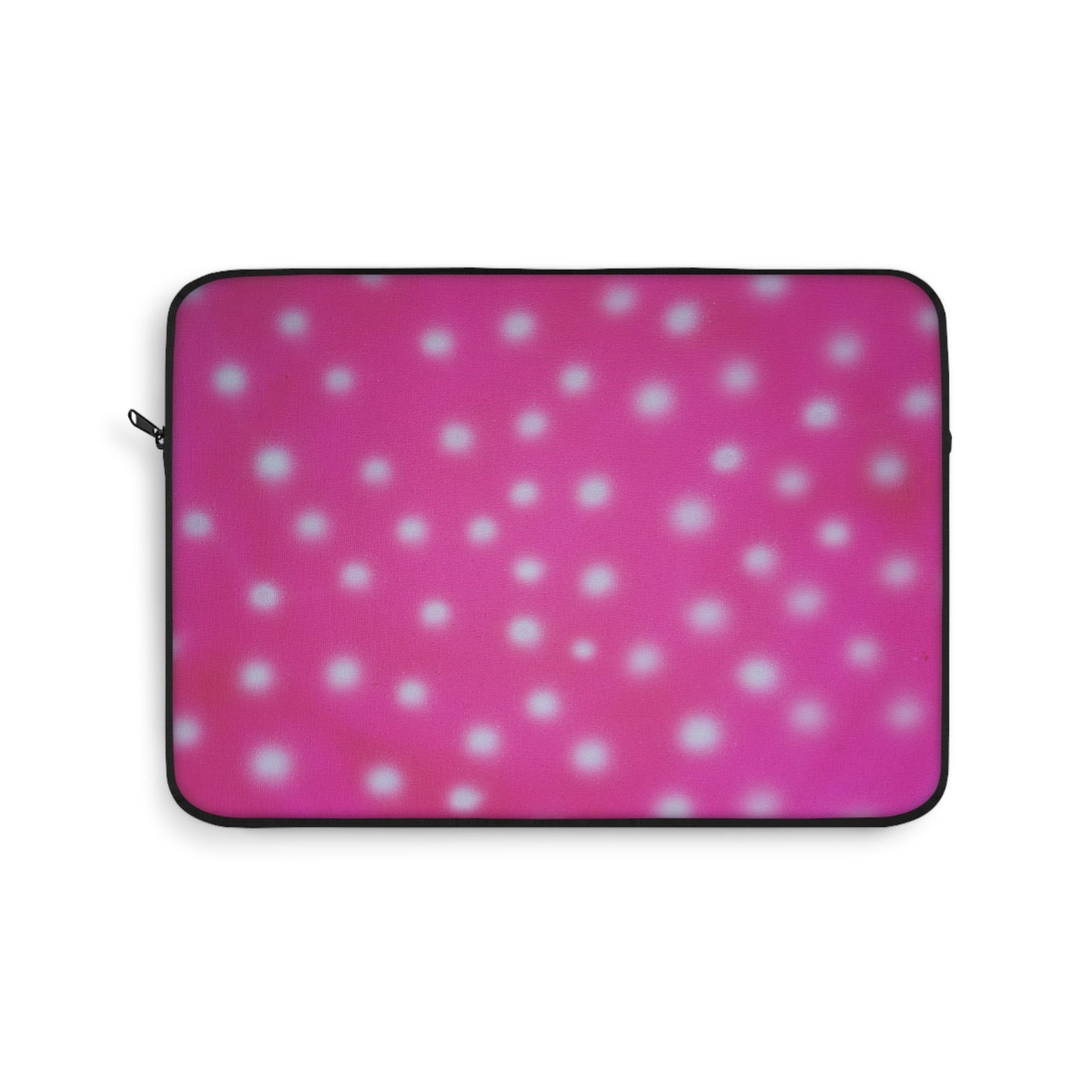 "bubblegum polka dot" airbrush laptop sleeve