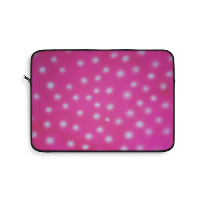 "bubblegum polka dot" airbrush laptop sleeve
