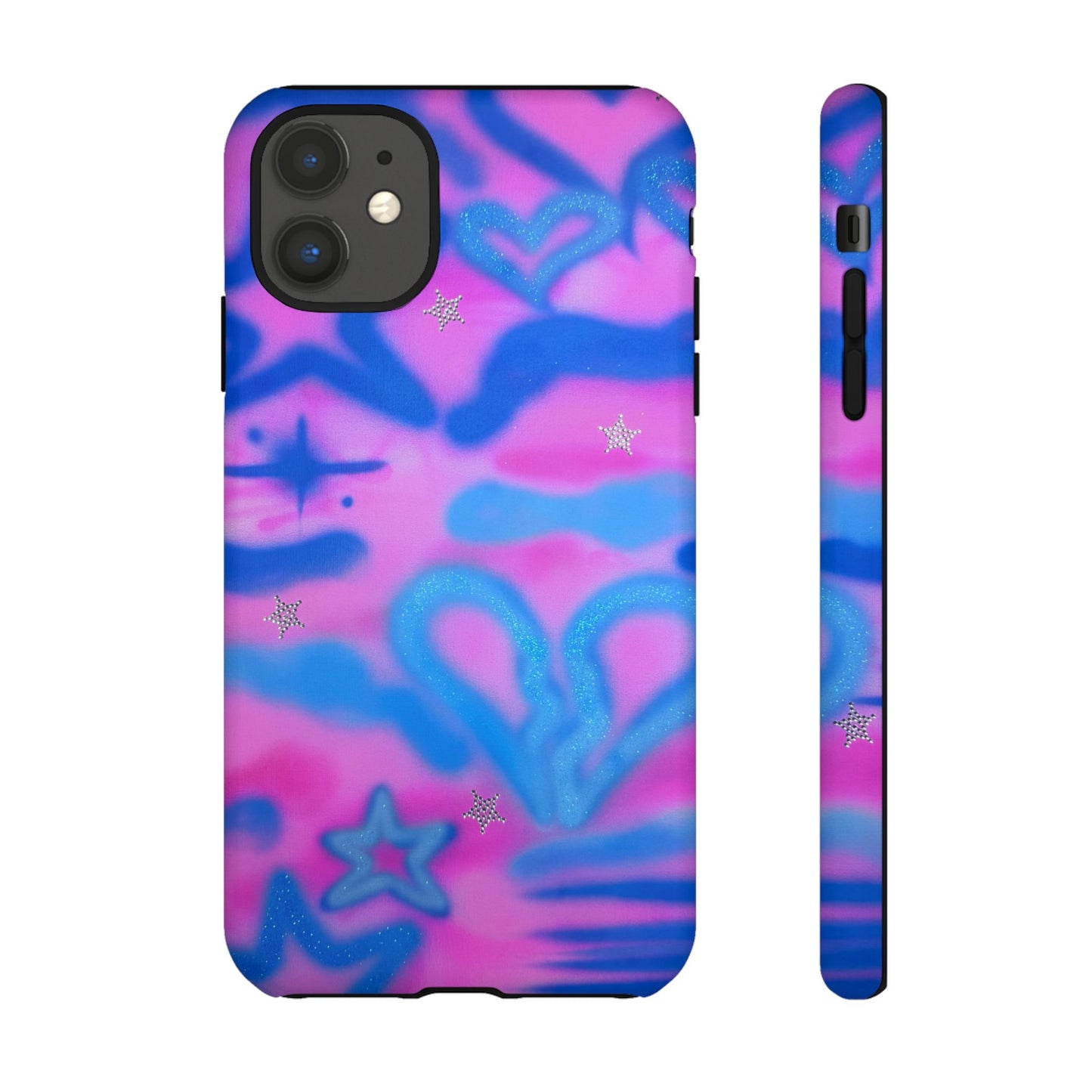 "blue camo" airbrush iPhone case