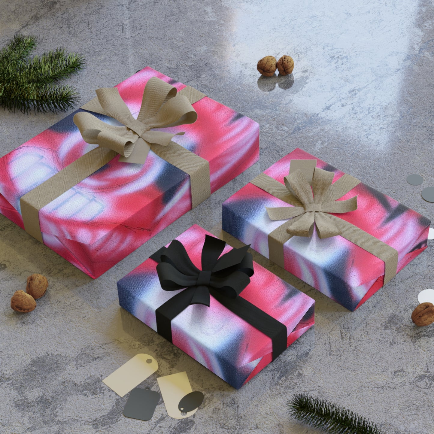 "be happy go lucky" airbrush wrapping paper
