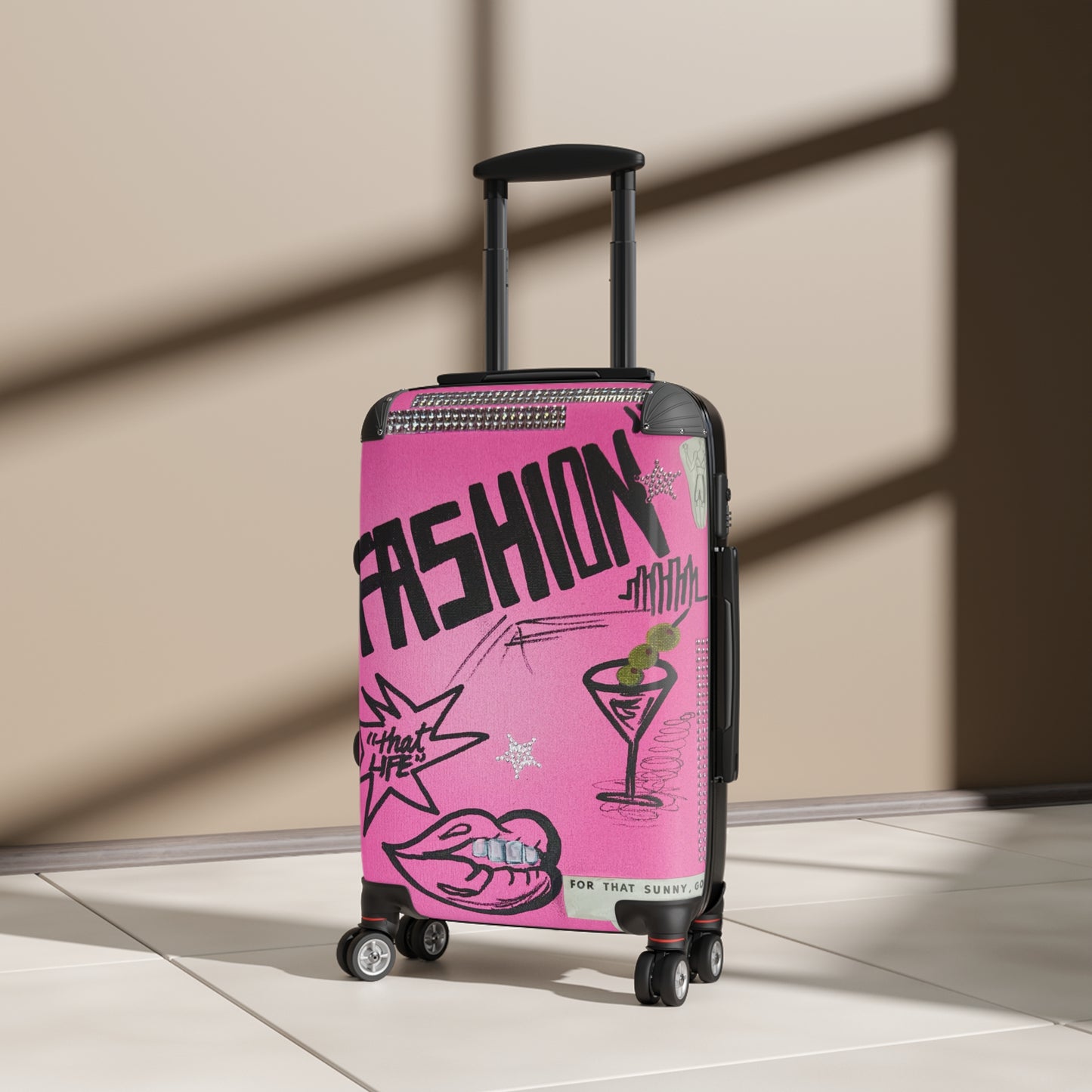 "high fashion" airbrush suitcase