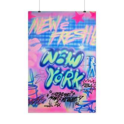 "spending $$ is my talent" airbrush rolled print