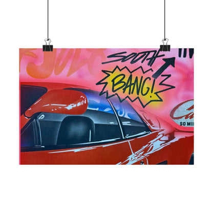 "miami momentos" airbrush horizontal print