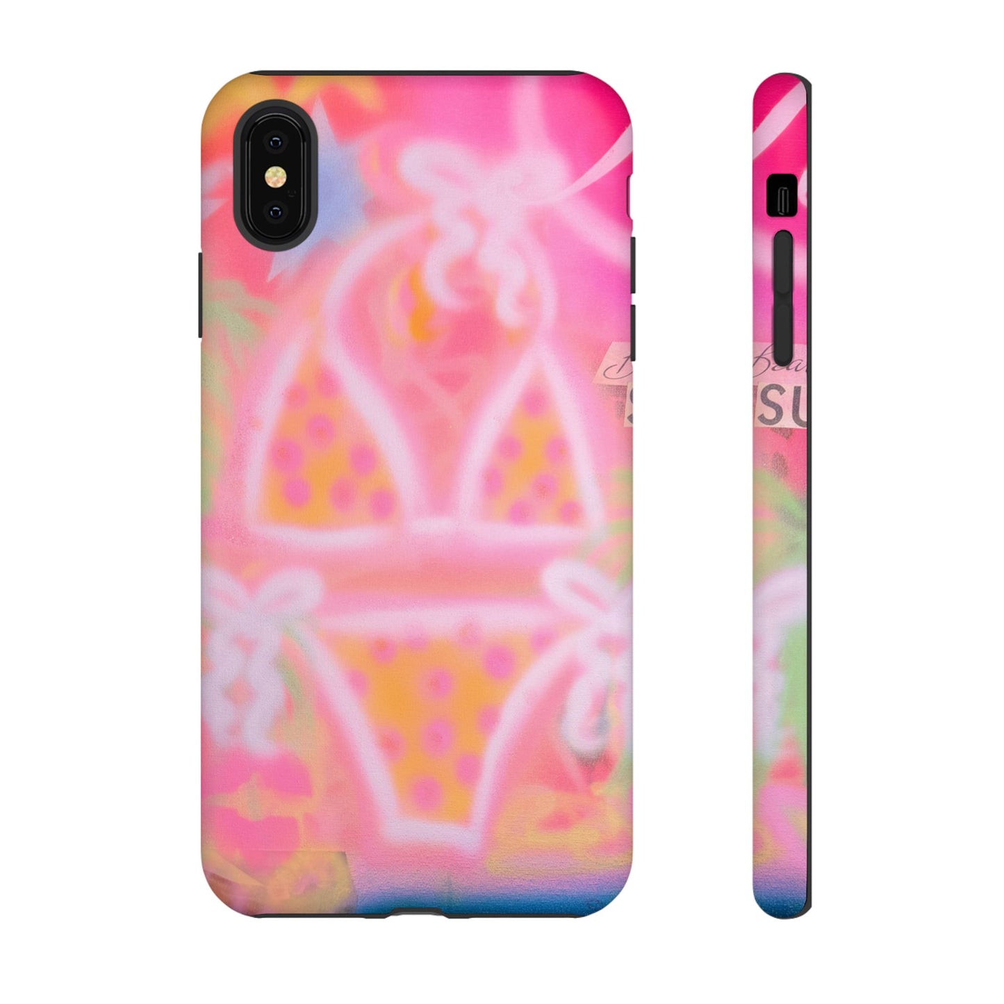 "yellow polka dot bikini" airbrush iPhone case