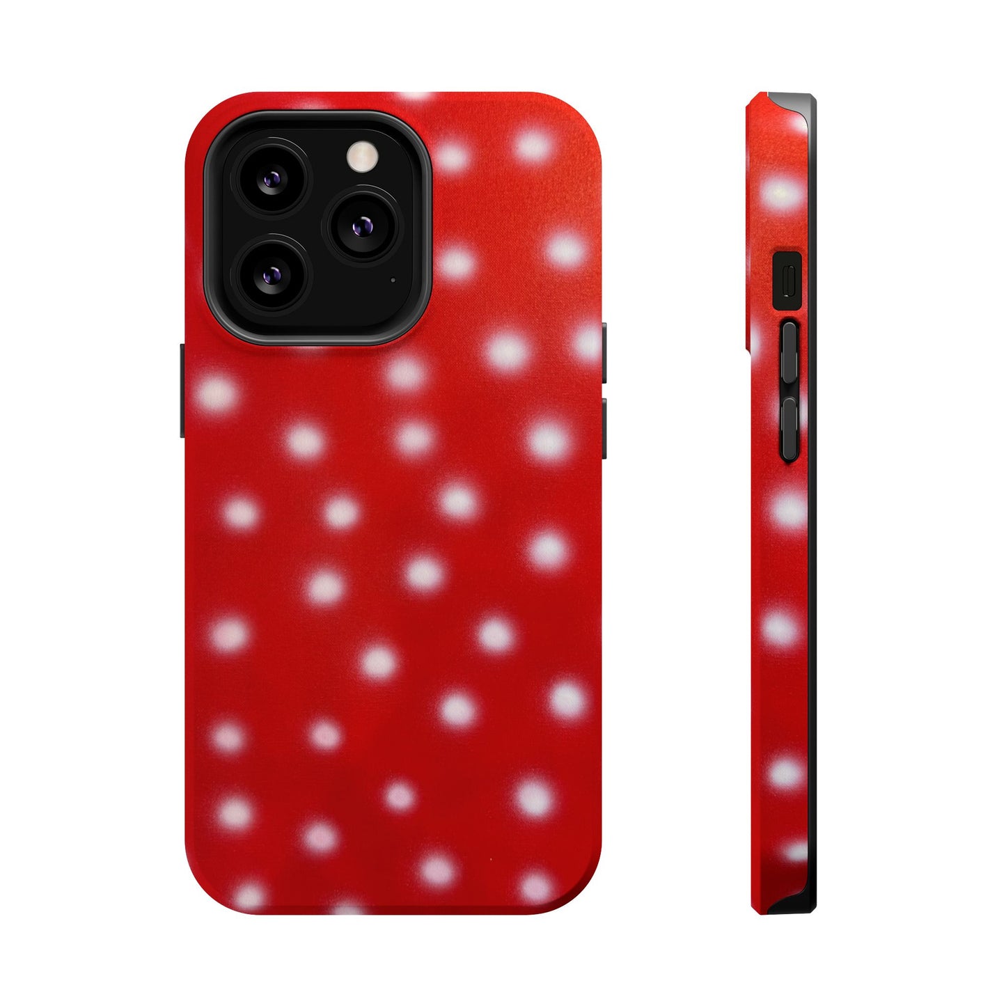 MagSafe "cherry crush polka dot" airbrush iPhone case