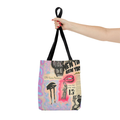 "new york, new york" airbrush tote bag