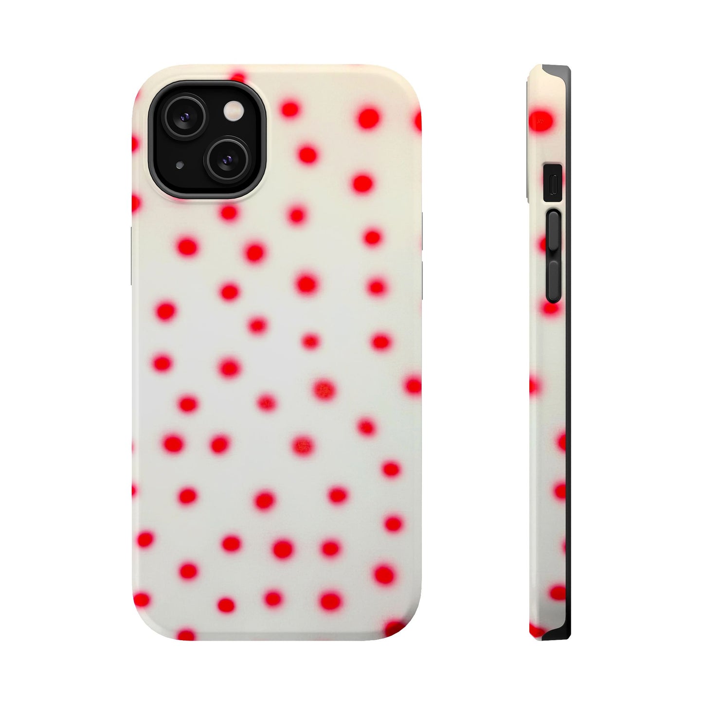 MagSafe "vanilla cherry polka dot" airbrush iPhone case