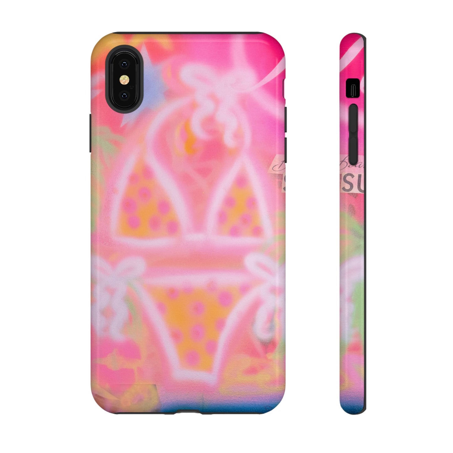 "yellow polka dot bikini" airbrush iPhone case