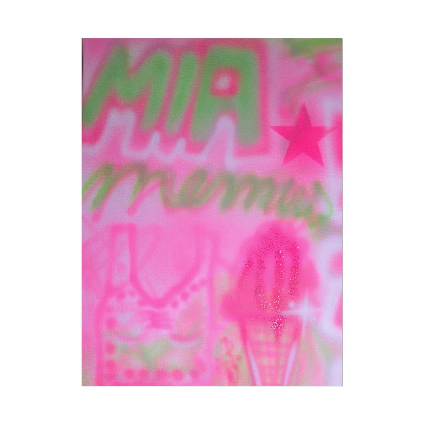 "miami matcha" airbrush rolled print