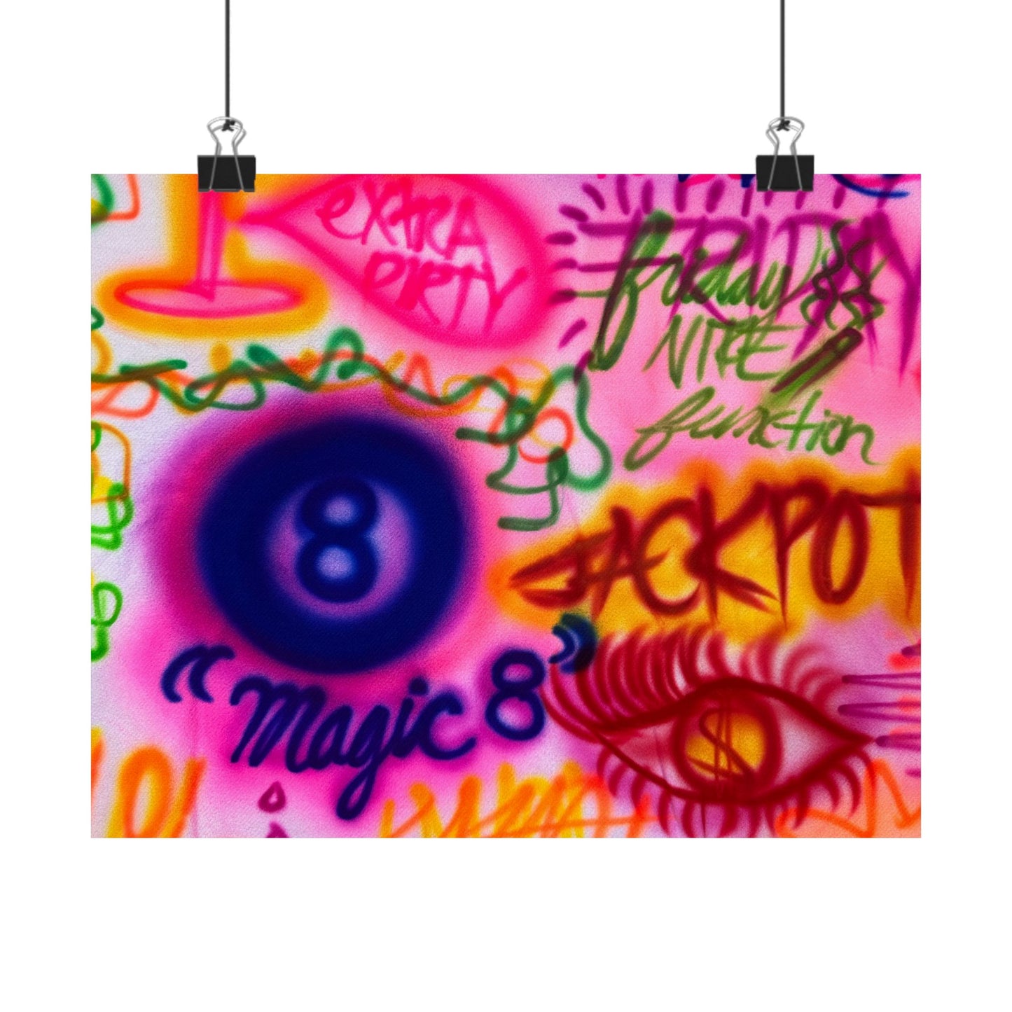 "colorful chaos" airbrush horizontal print