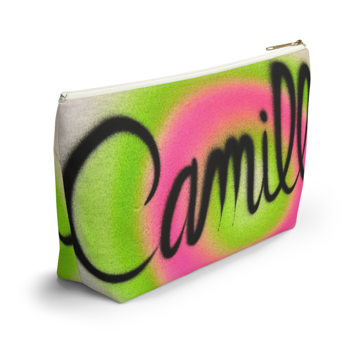 custom name airbrush makeup pouch
