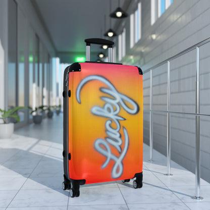 "lucky" airbrush suitcase
