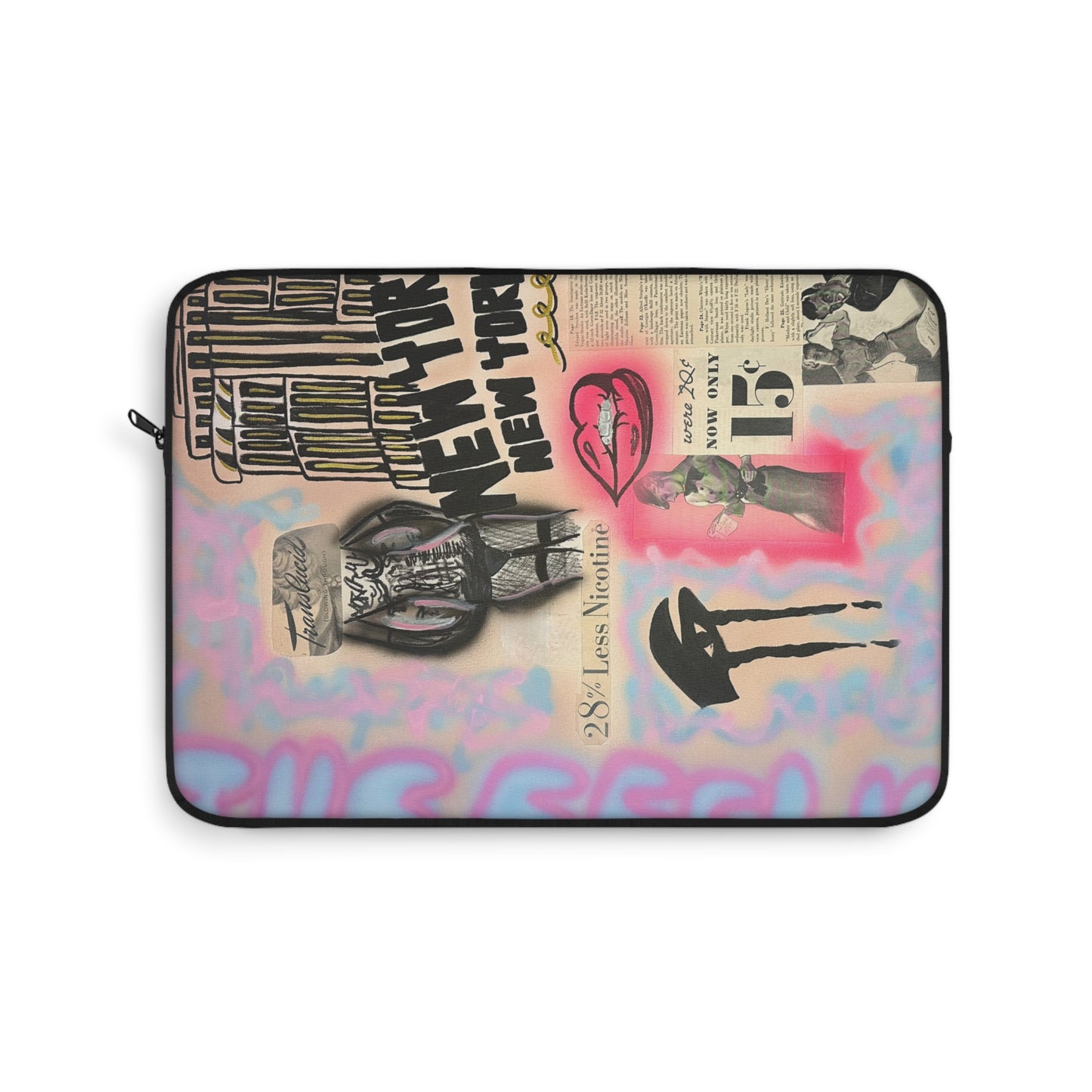 "new york, new york" airbrush laptop sleeve