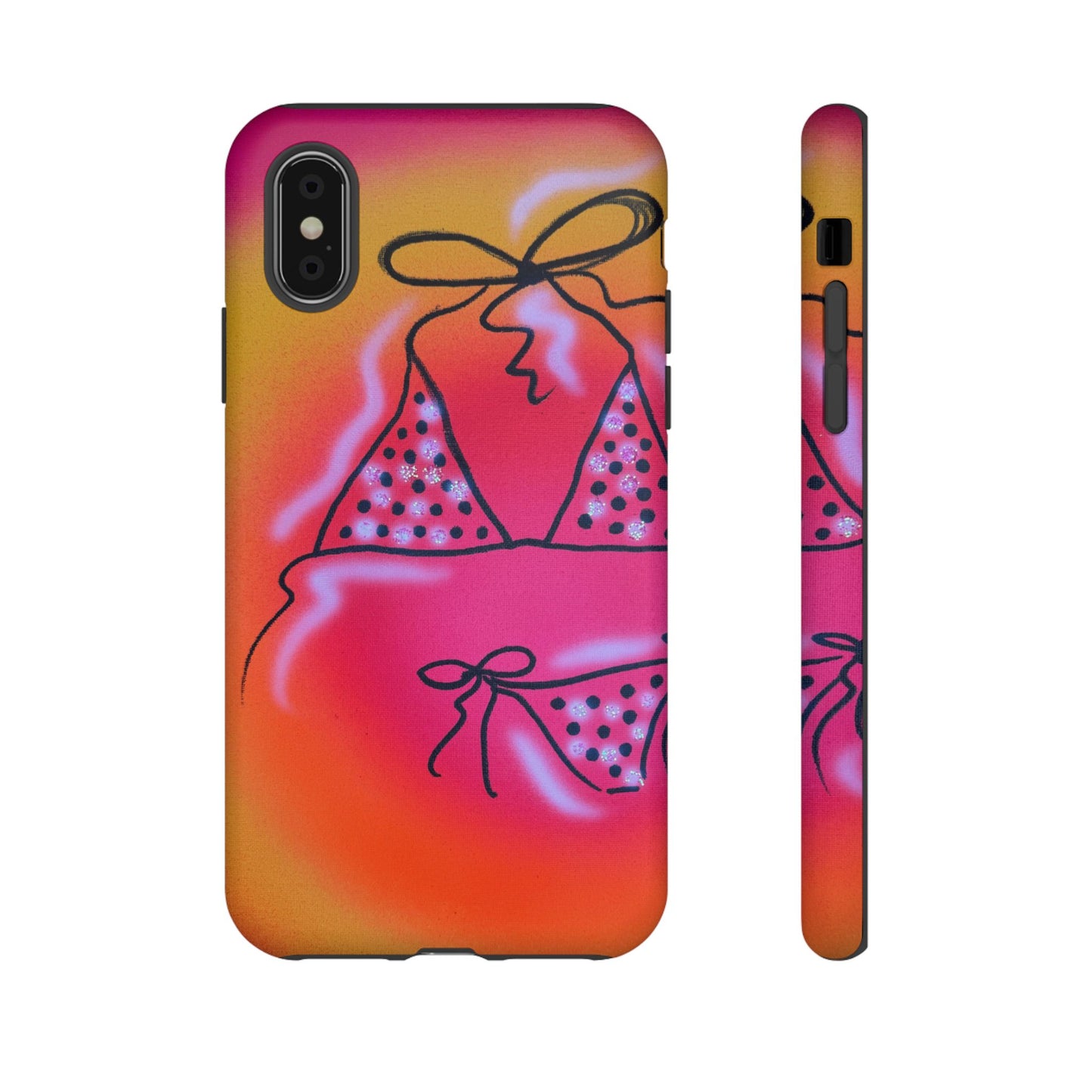 "glitter bikini" airbrush iPhone case
