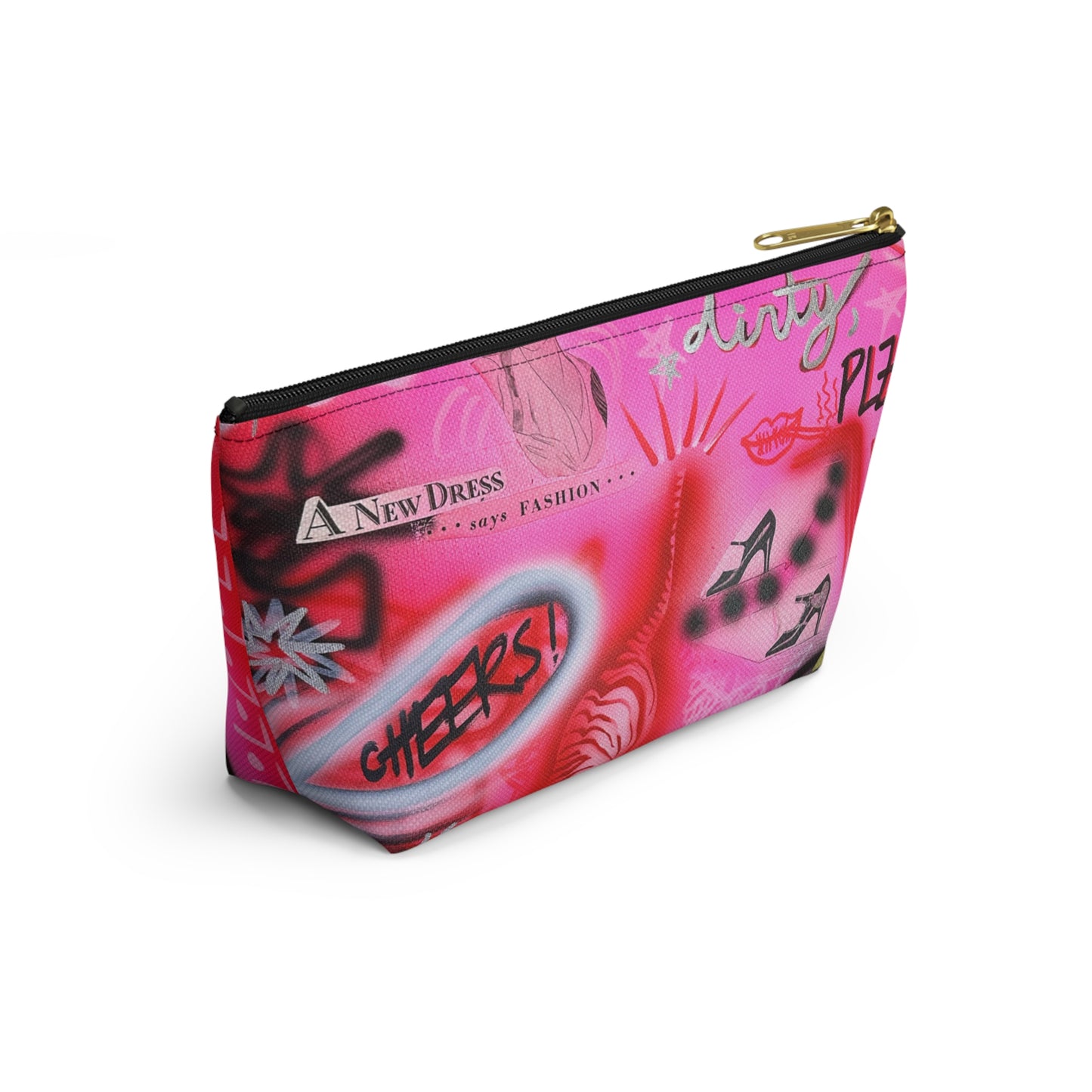 "extra dirty, plz" airbrush makeup pouch