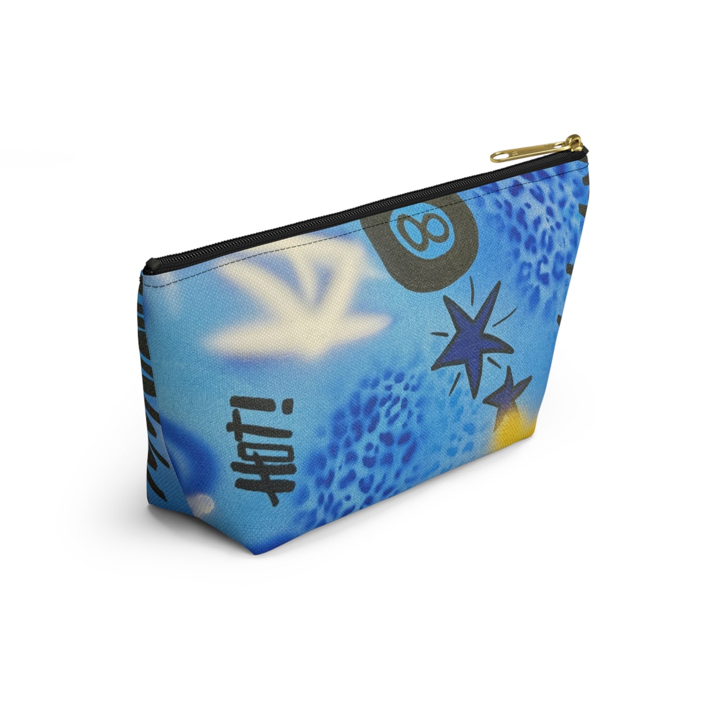 "brilliant blues" airbrush makeup pouch