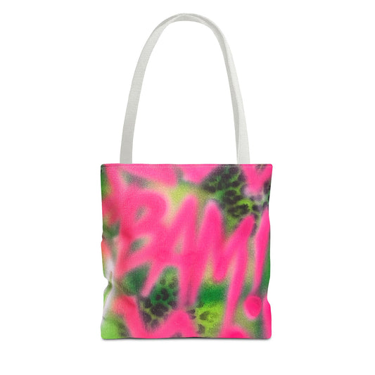 "BAM!" airbrush tote bag