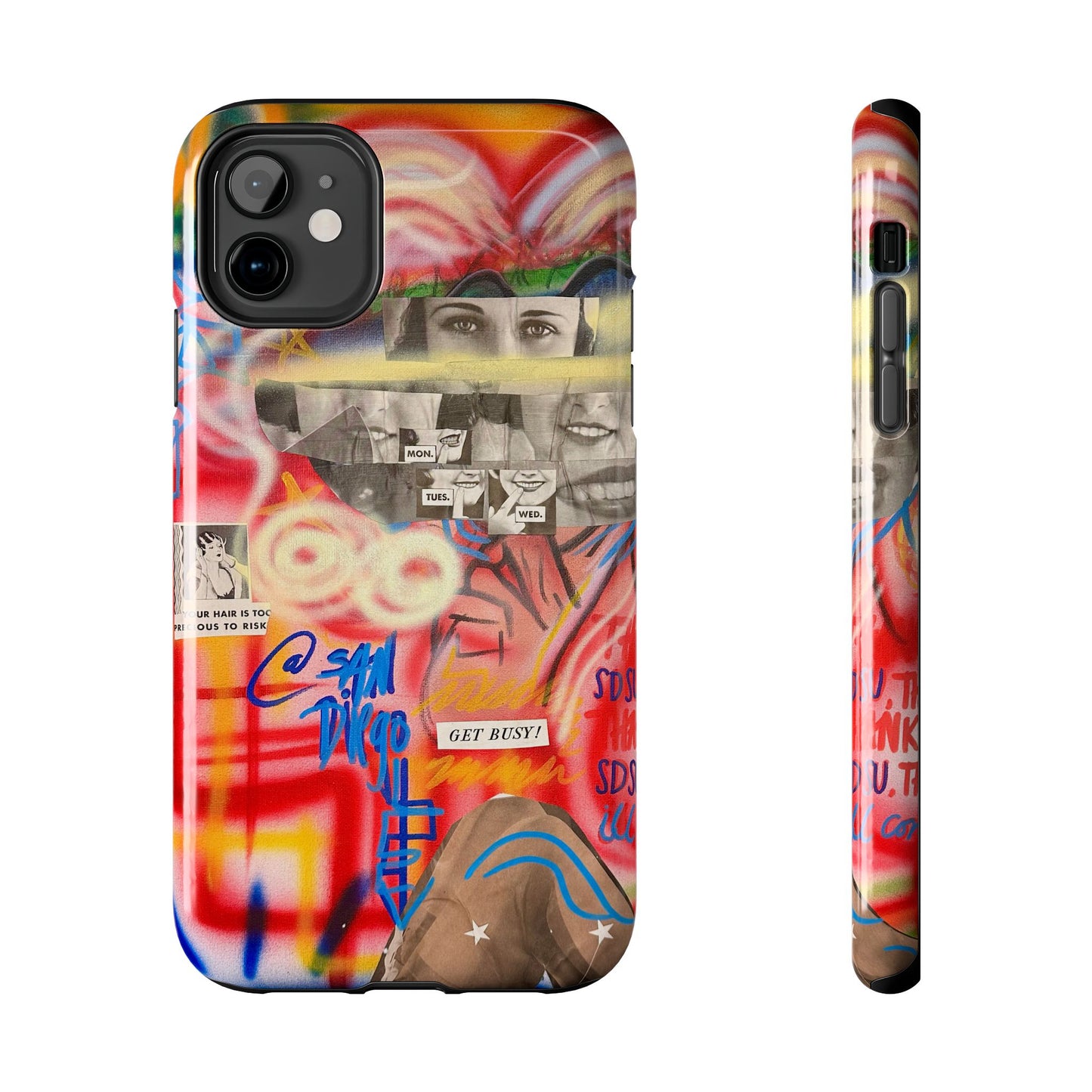 "get busy!" airbrush iPhone case