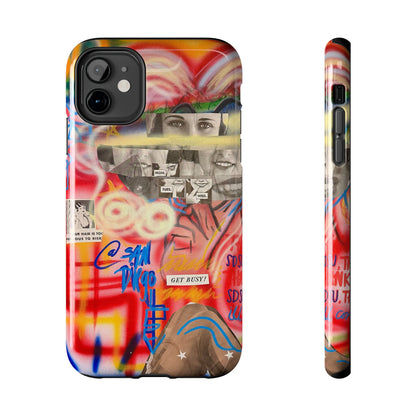 "get busy!" airbrush iPhone case