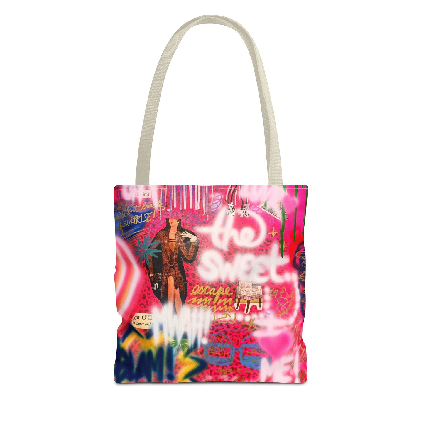 "sweet escape" airbrush tote bag